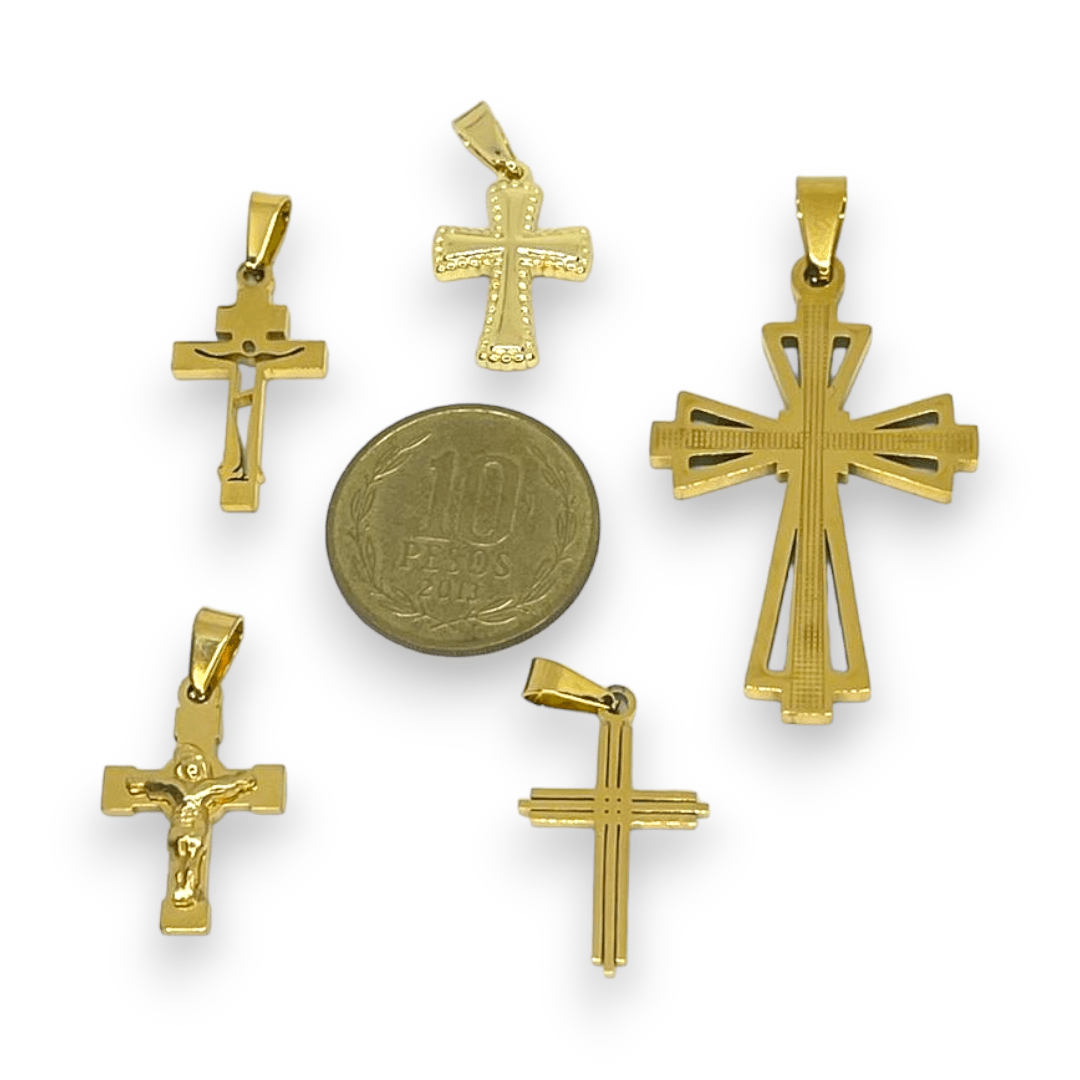 Dije Colgante cruz cruces acero / unidad2