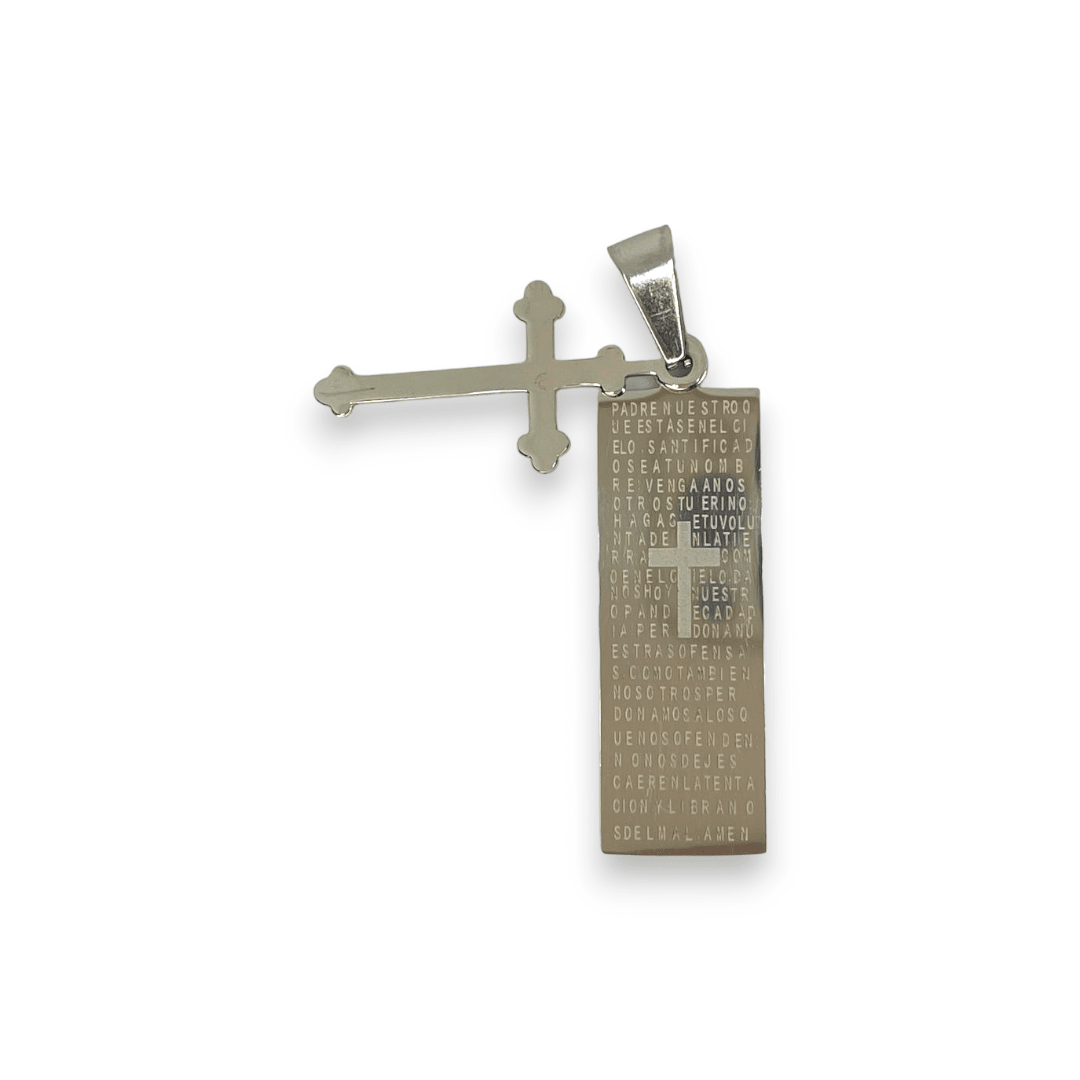 Dije Colgante oración padre nuestro dios te salve acero / unidad4