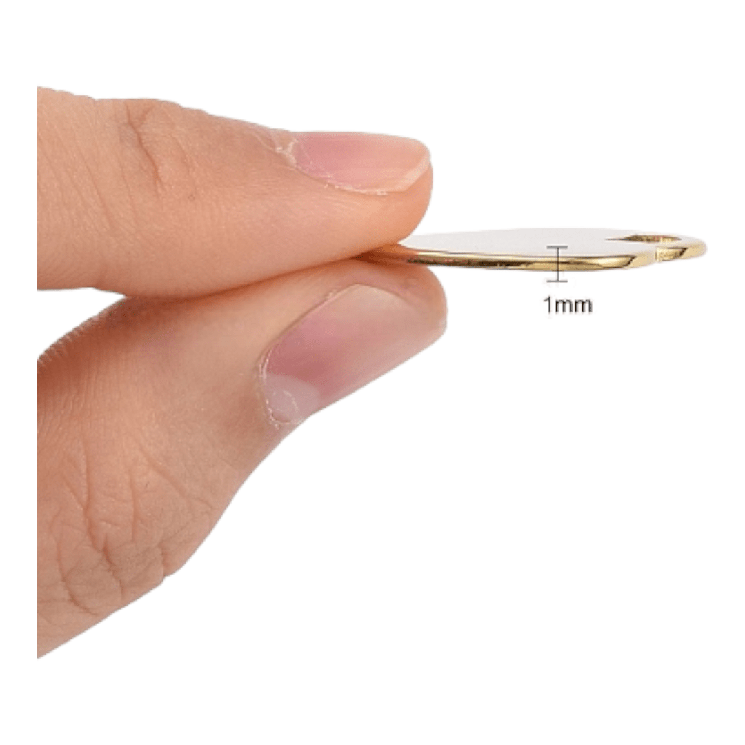 Dije colgante maxi corazón 26 mm acero / unidad3