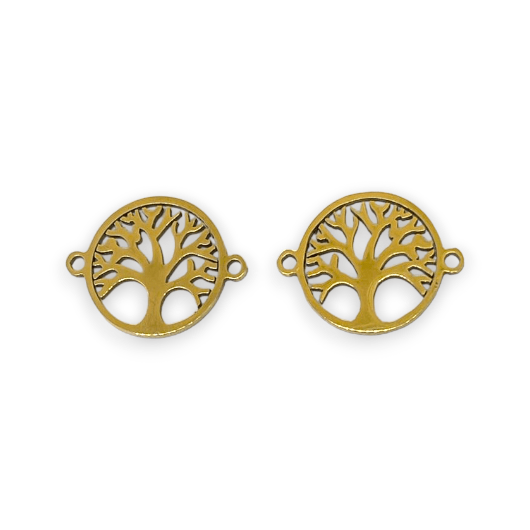 Dije conector corazón virgen arbol candado acero / unidad6