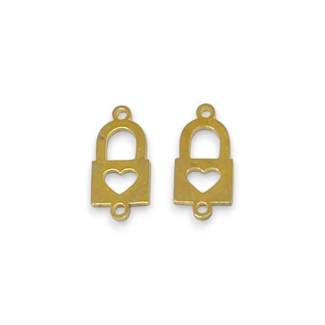 Dije conector corazón virgen arbol candado acero / unidad4