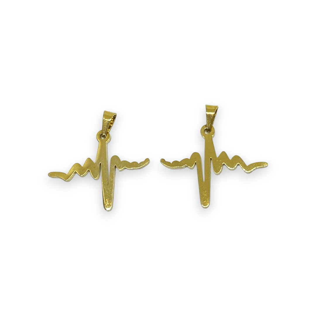 Dije colgante signo vital moneda acero / unidad2