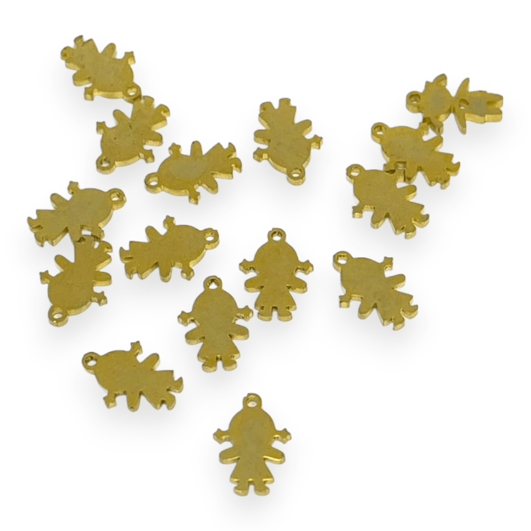 Mini Dije colgante niños virgen elefante árbol acero / unidad3