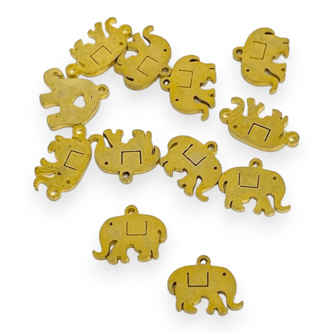 Mini Dije colgante niños virgen elefante árbol acero / unidad1