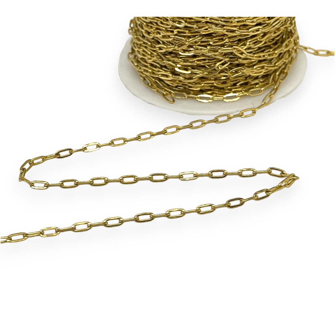 Cadena eslabón mini clip 4x2 mm acero / metro4