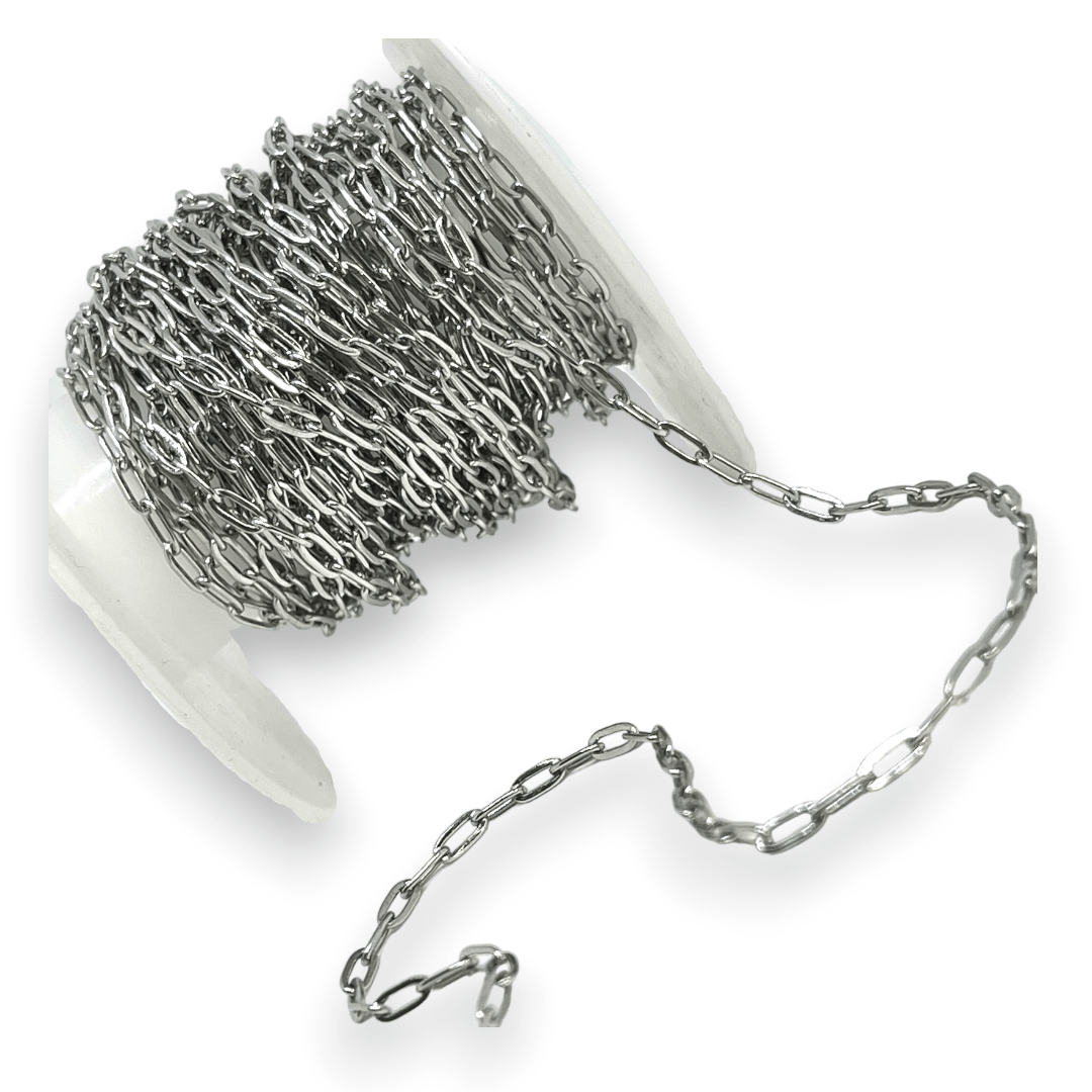 Cadena eslabón mini clip 4x2 mm acero / metro2