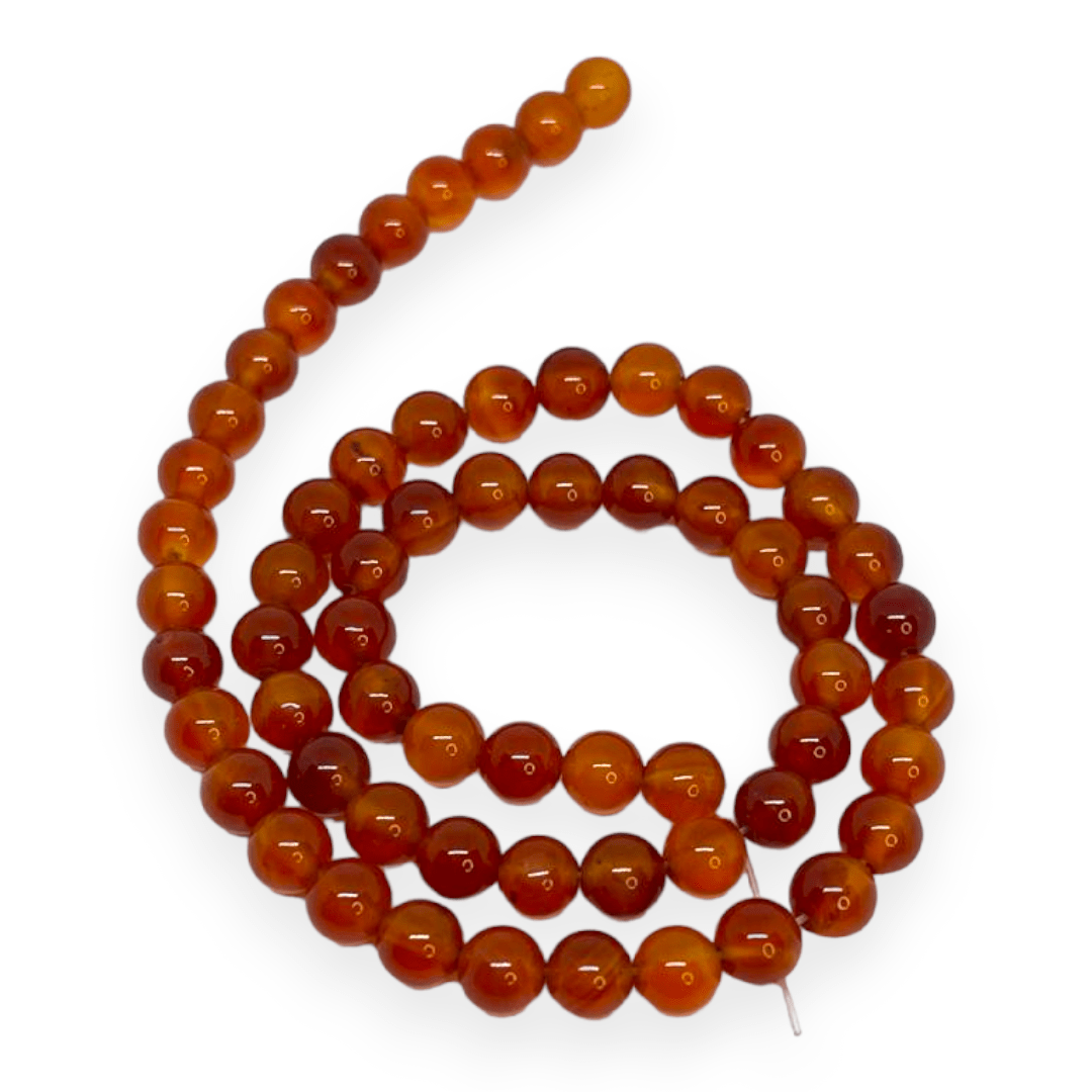 Sarta abalorios cuentas piedra cornalina / tira2