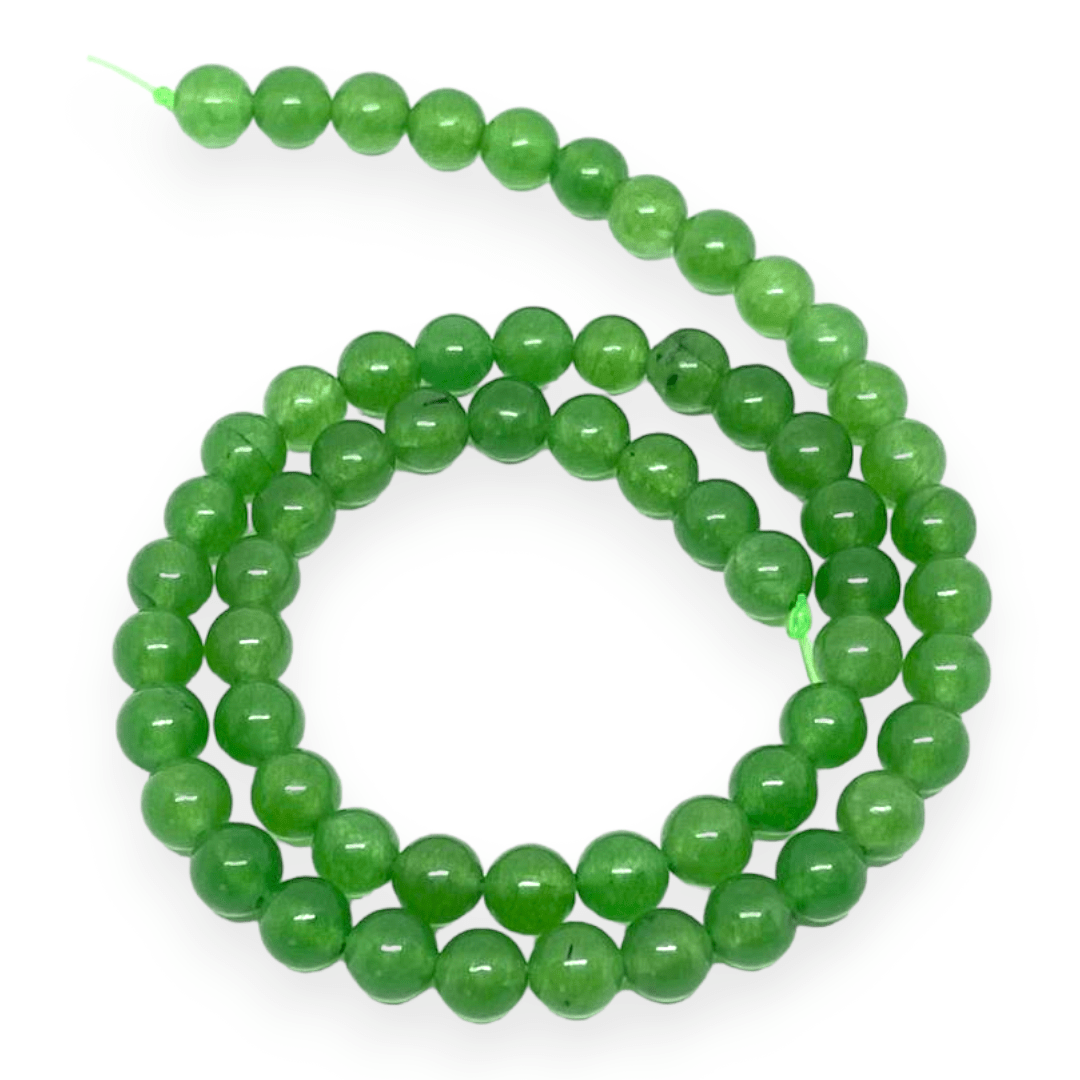 Sarta abalorios cuentas piedra jade / tira2