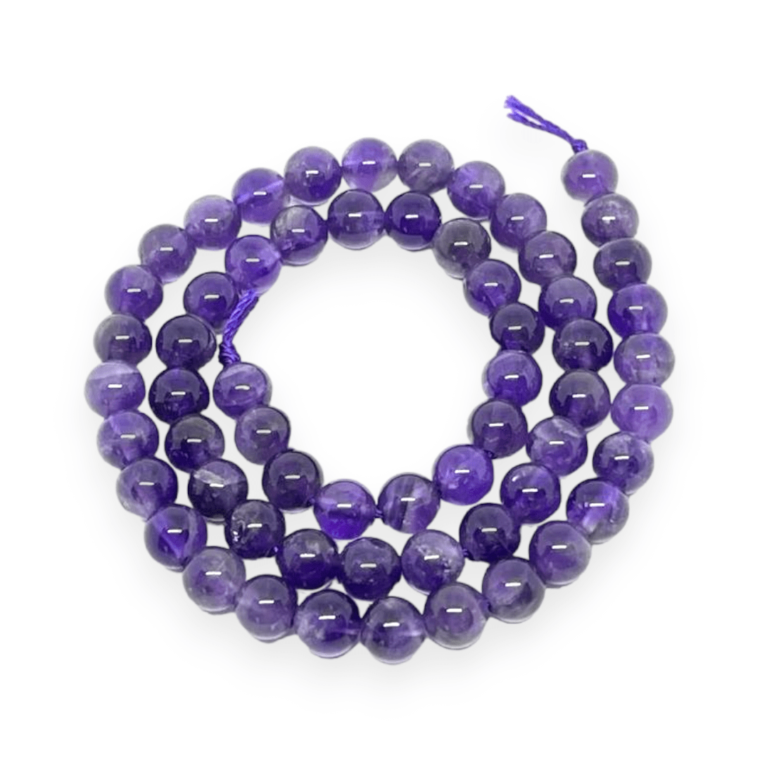 Sarta abalorios cuentas piedra amatista / tira2