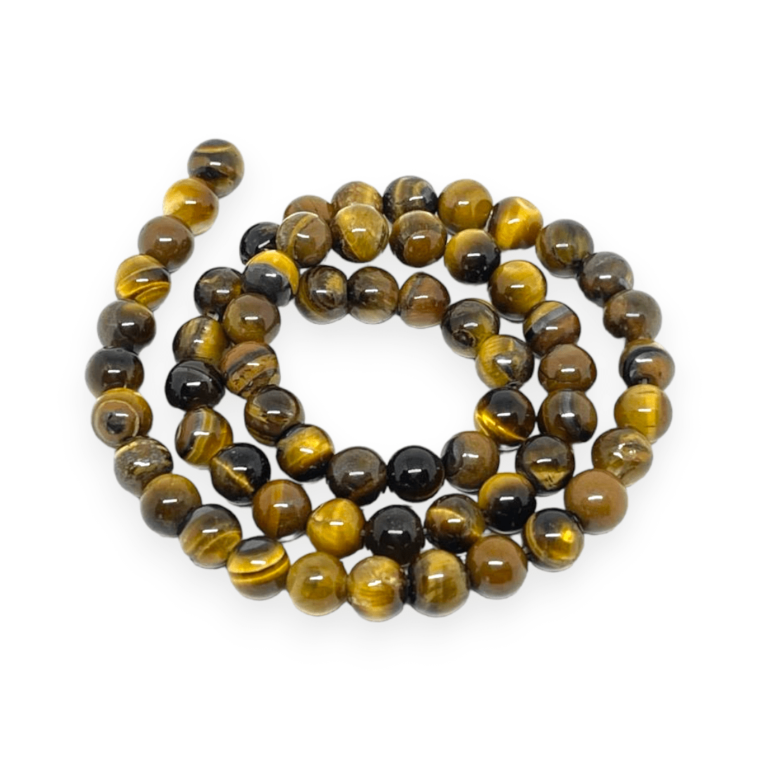 Sarta abalorios cuentas piedra ojo de tigre / tira2