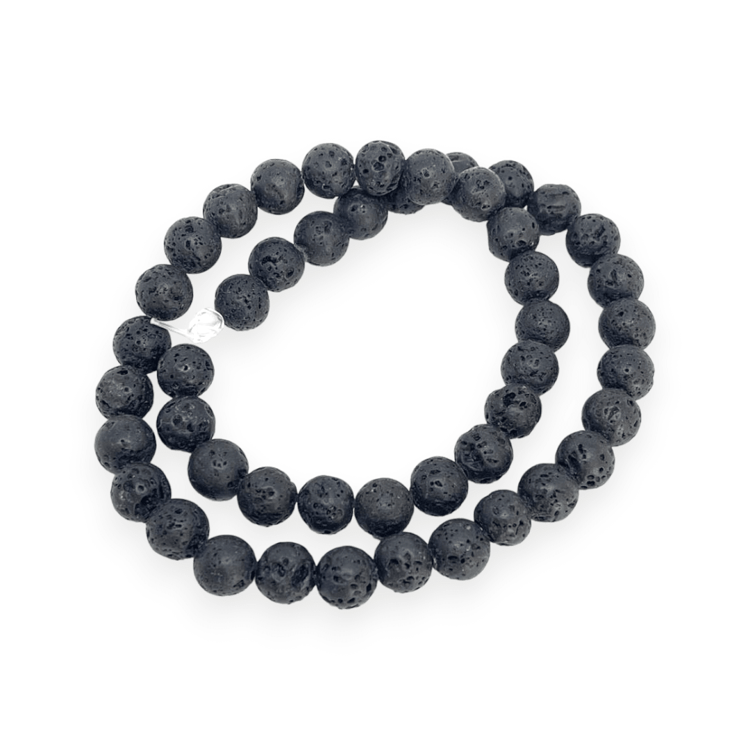 Sarta abalorios cuentas piedra volcánica / tira1