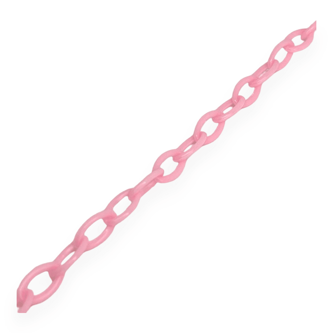 Cadena plástica acrílico armarda eslabón  10x7 mm / unidad7