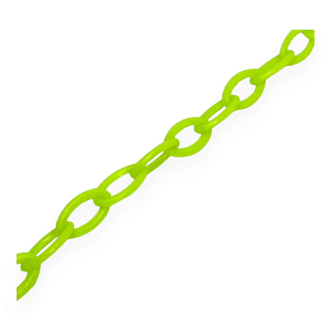 Cadena plástica acrílico armarda eslabón  10x7 mm / unidad4