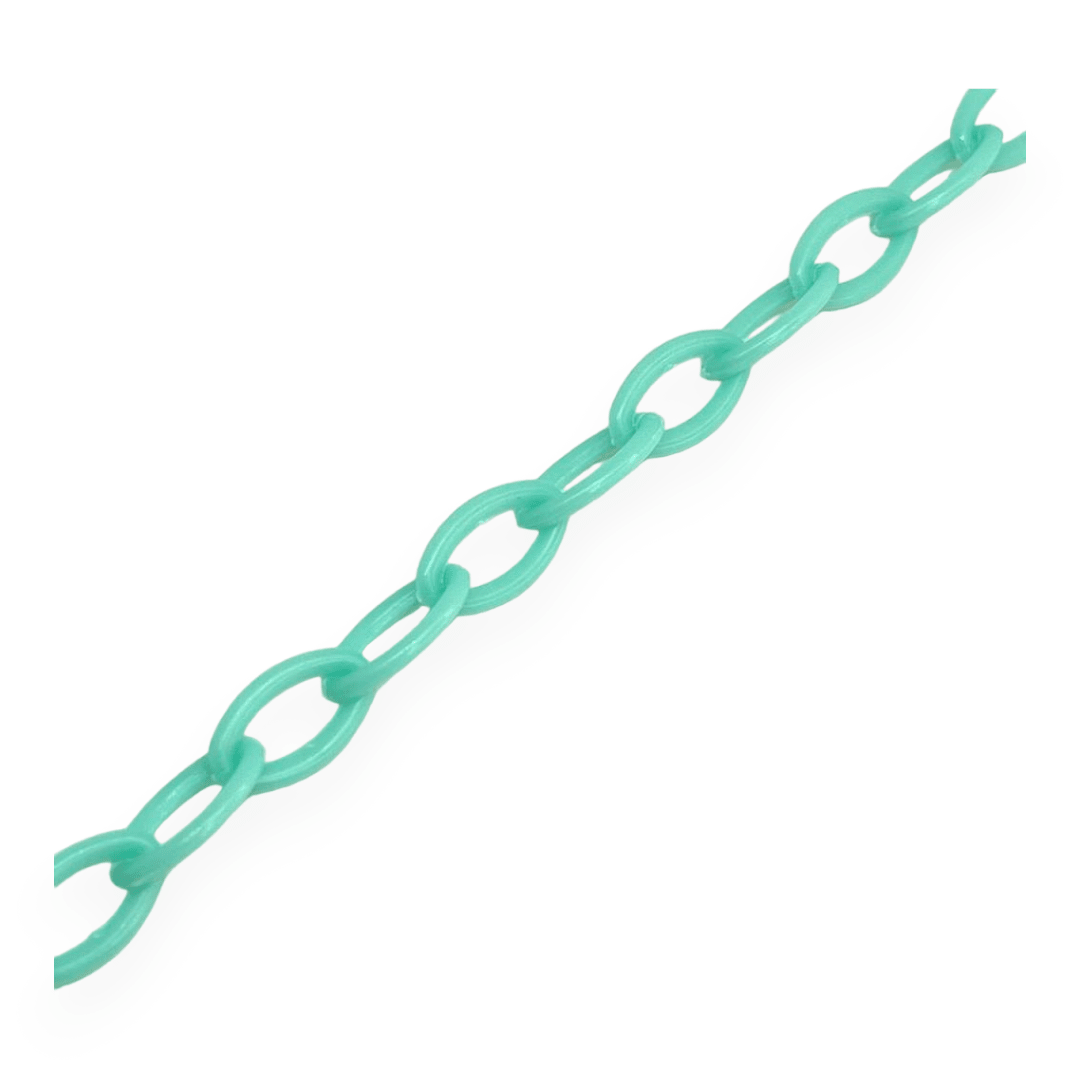Cadena plástica acrílico armarda eslabón  10x7 mm / unidad3