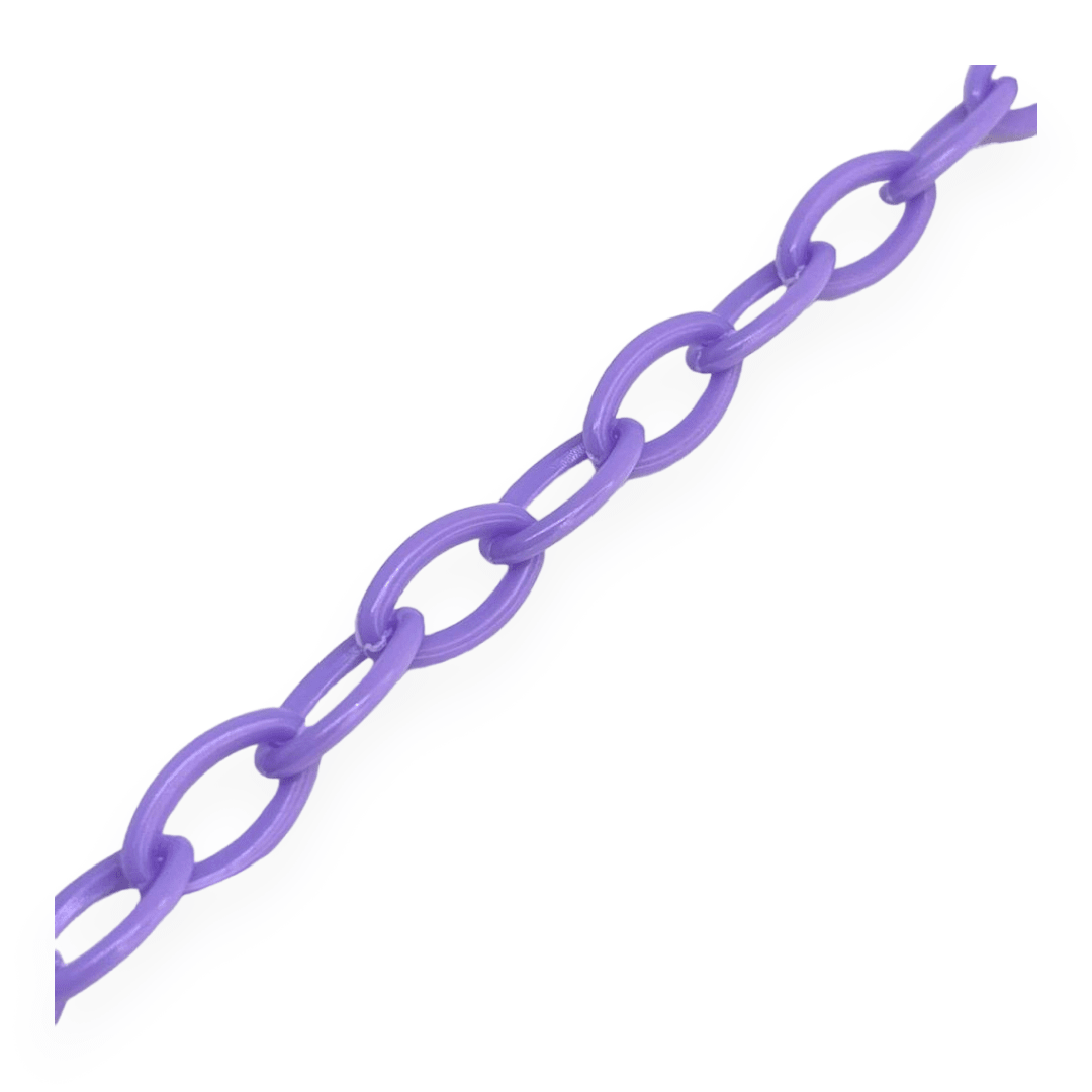 Cadena plástica acrílico armarda eslabón  10x7 mm / unidad2
