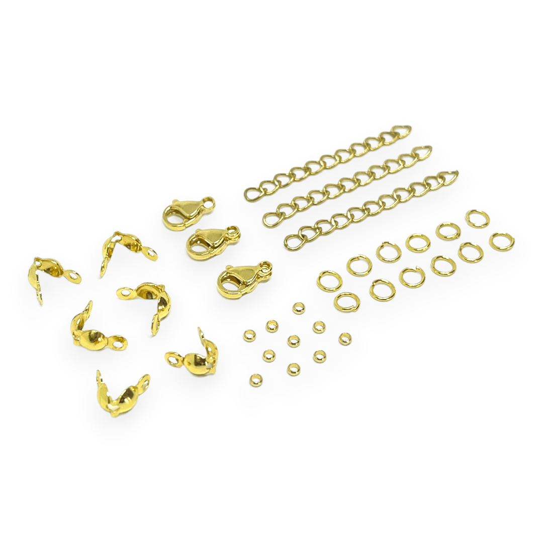 Pack terminales grapas broches tapa nudos argolla acero1