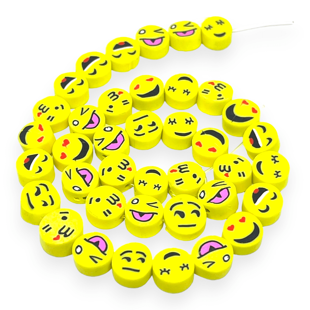 Pasador arcilla polimérica emojis carita fimo / 12 uds1