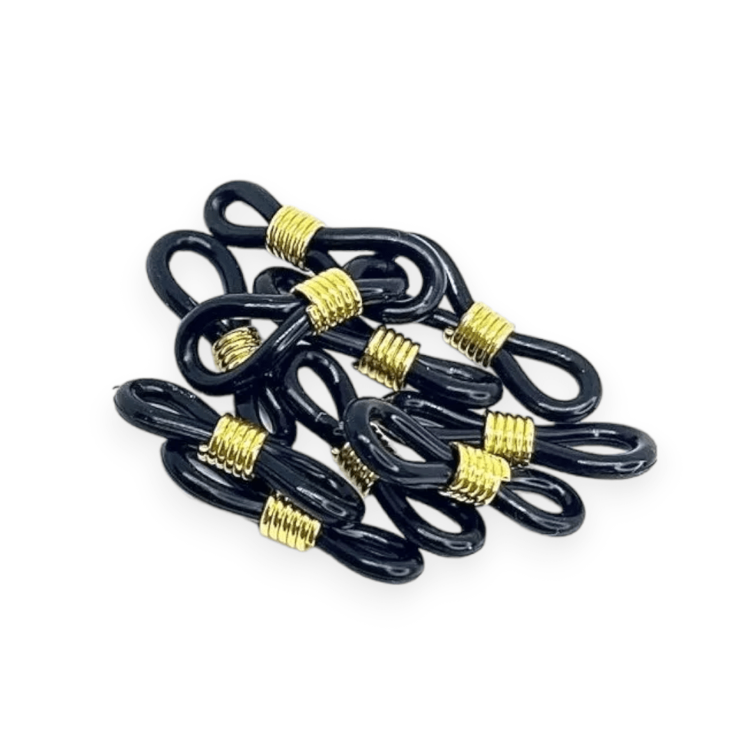 Gomitas sujetadoras lentes gafas aleación dorado / par2