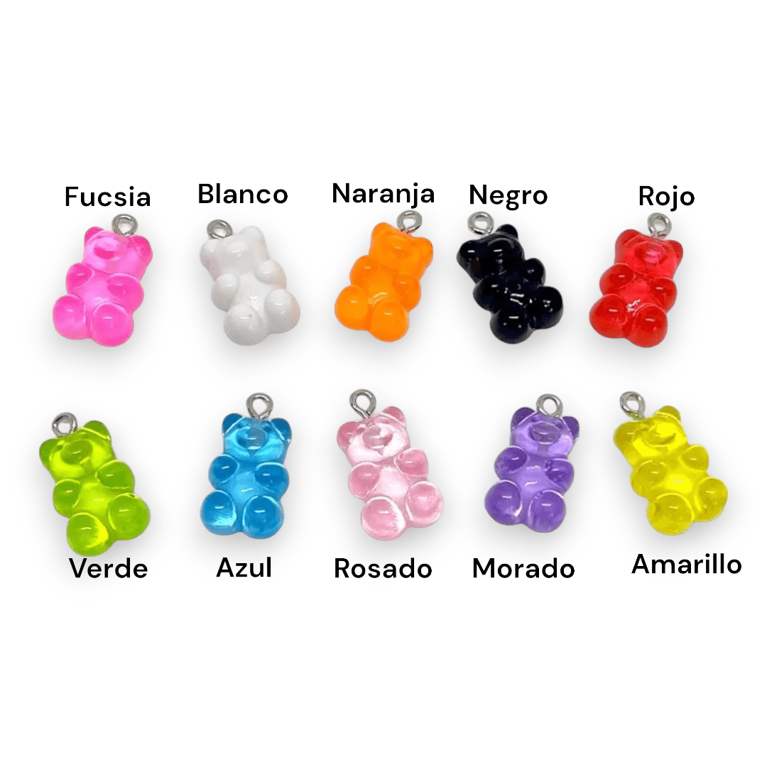 Dije colgante oso osito bear resina 20 mm / unidad2
