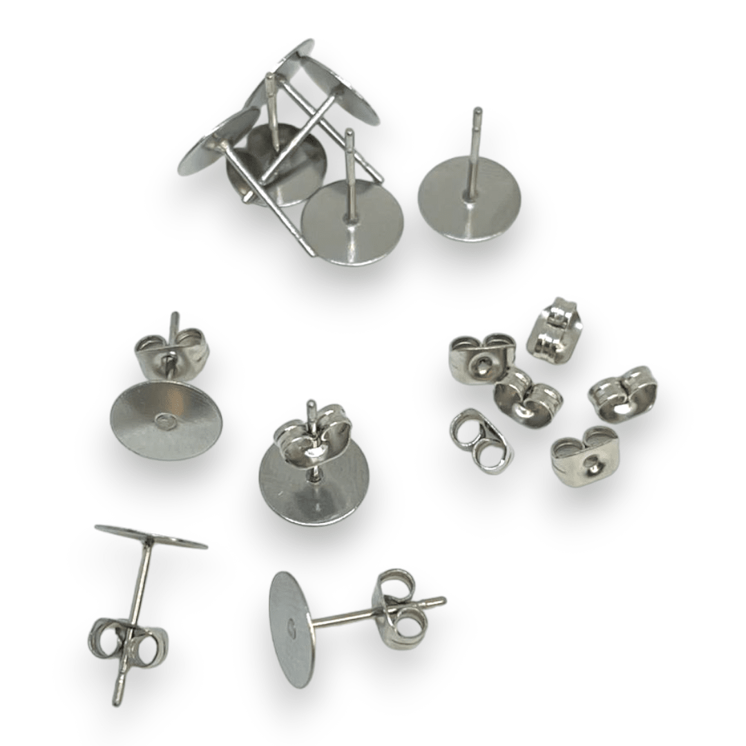Base de aros 8 mm tipo topo + tapones mariposa / 5 pares2