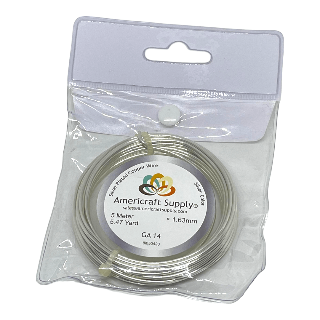 Alambre calibre 14 plateado americraft supply silver / Rollo1