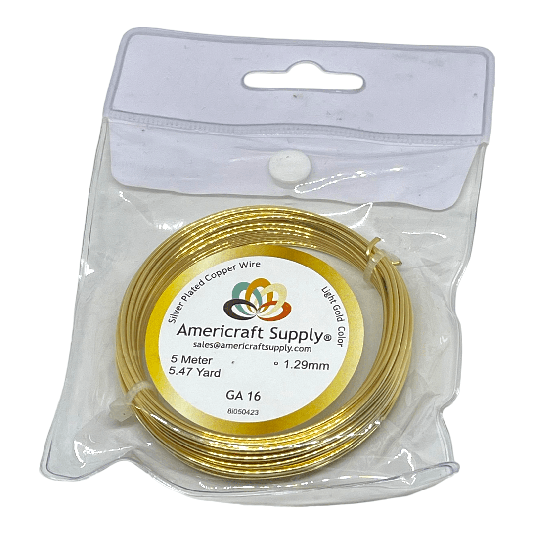Alambre calibre 16 dorado americraft supply Light gold / Rollo1