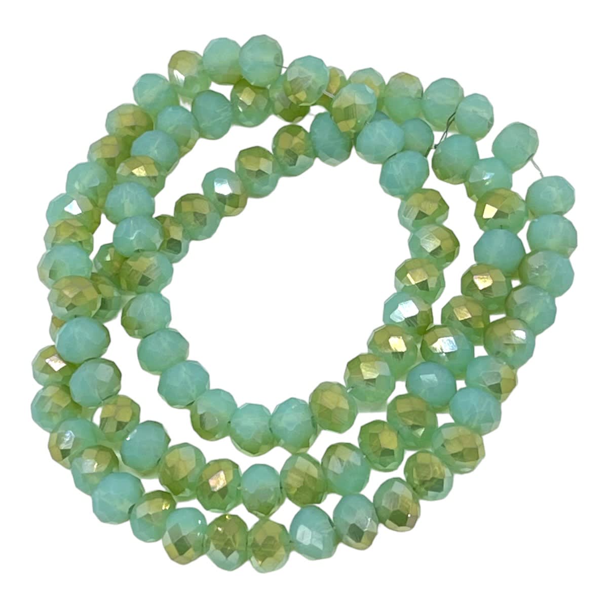 Sarta cristales 6 mm murano facetado combinado / tira11