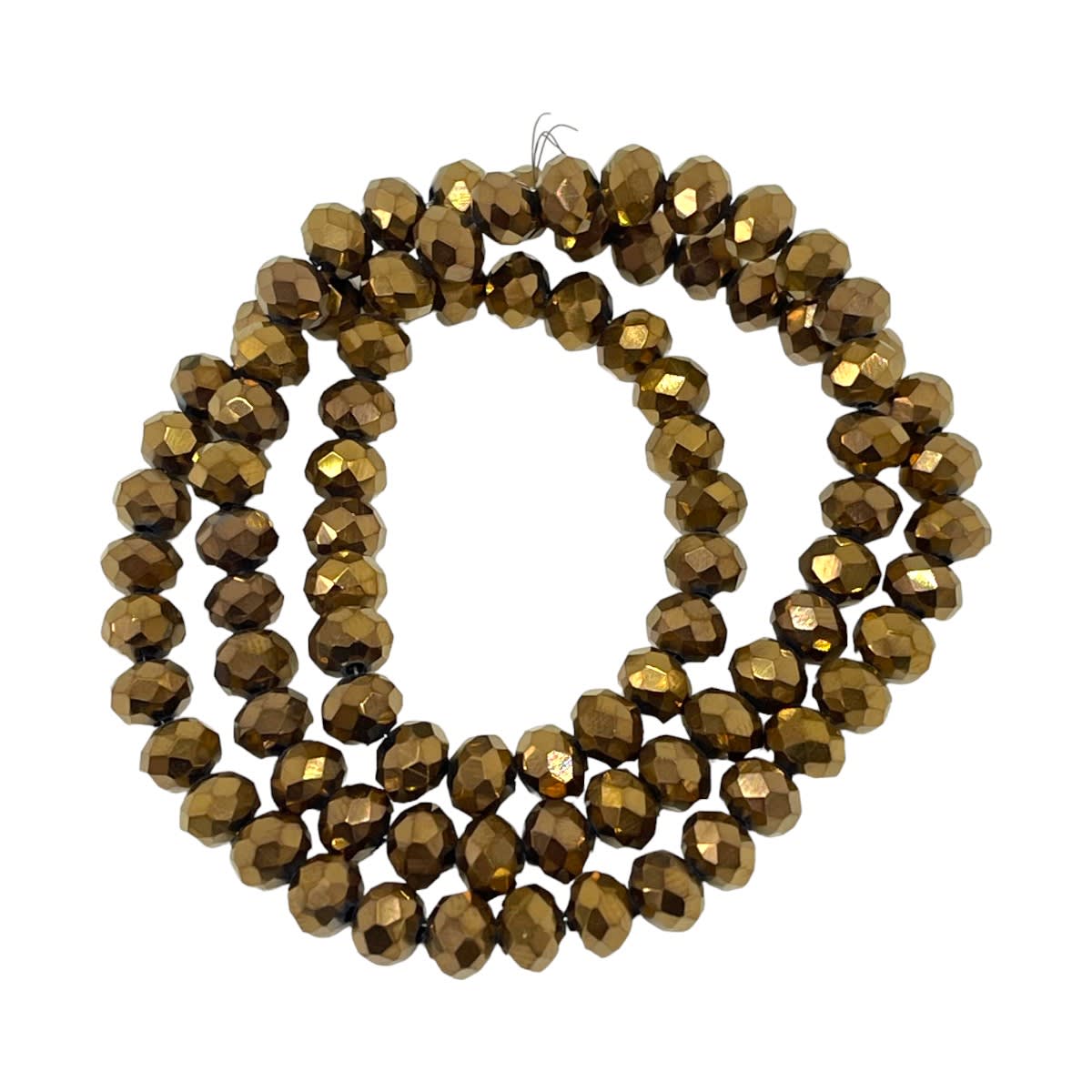 Sarta cristales 6 mm murano facetado unicolor / tira12