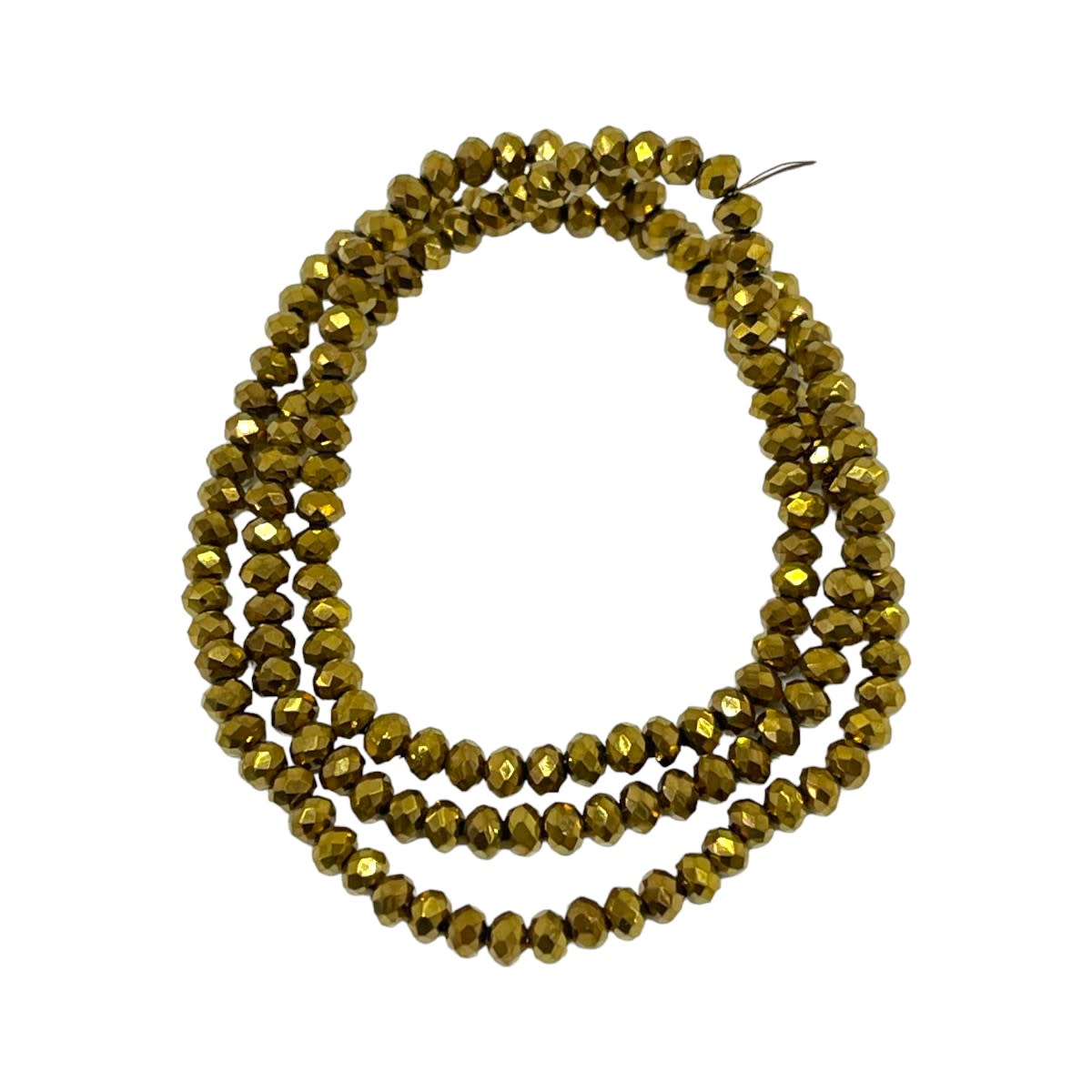 Sarta cristales 2 mm murano facetado metalizado / tira4