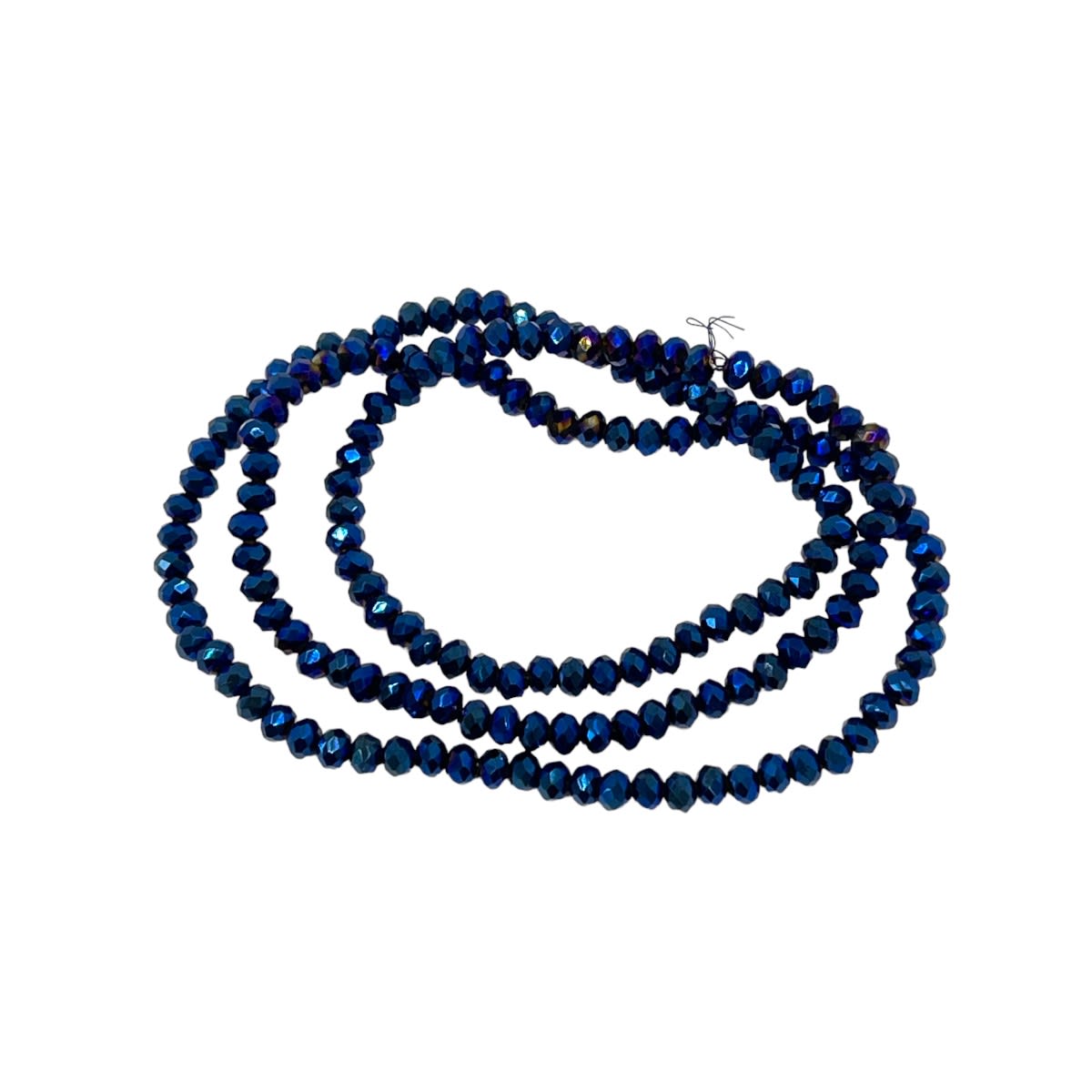 Sarta cristales 2 mm murano facetado metalizado / tira3