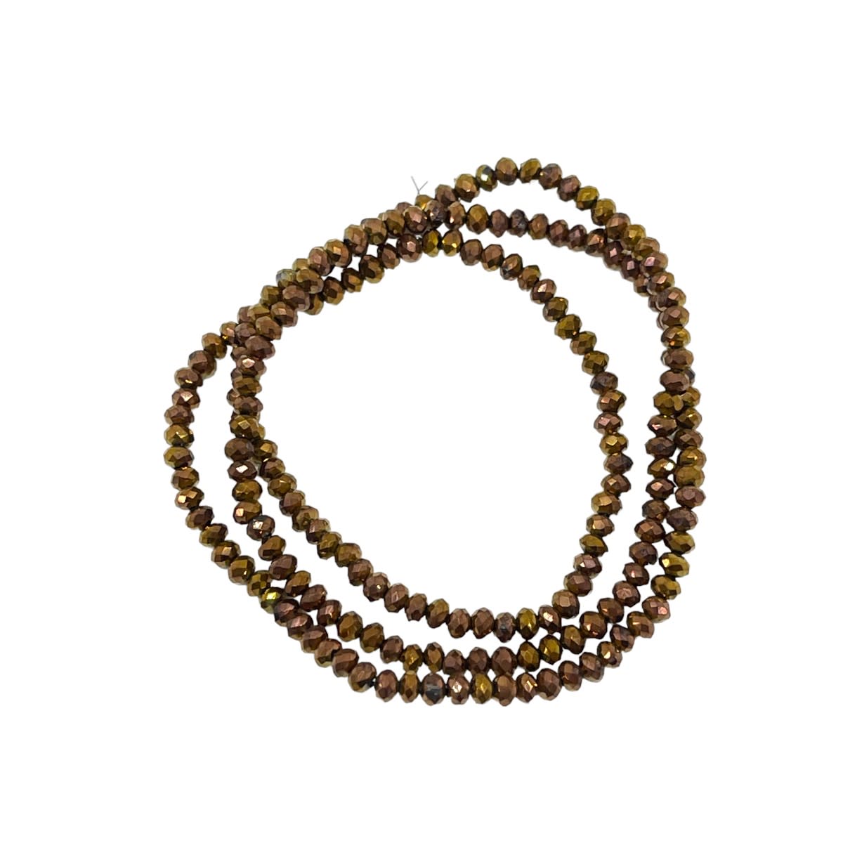 Sarta cristales 2 mm murano facetado metalizado / tira2