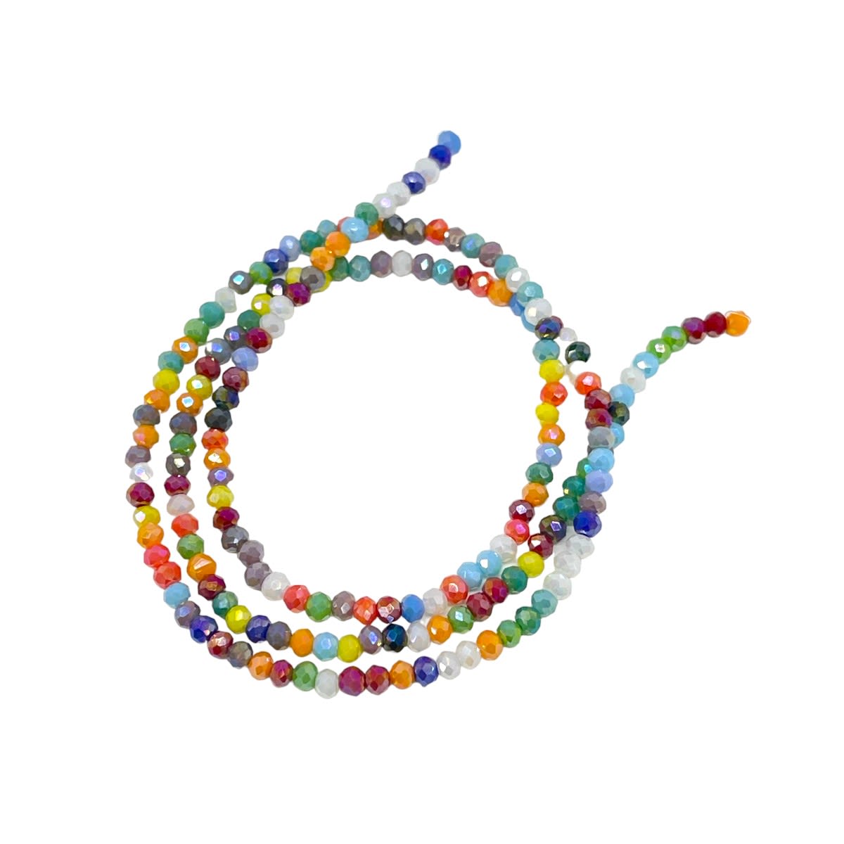 Sarta cristales 2 mm murano facetado combinado / tira3