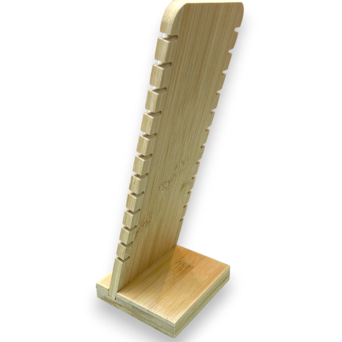 Exhibidor mostrario collar pulsera eco cuero madera vertical / unidad5