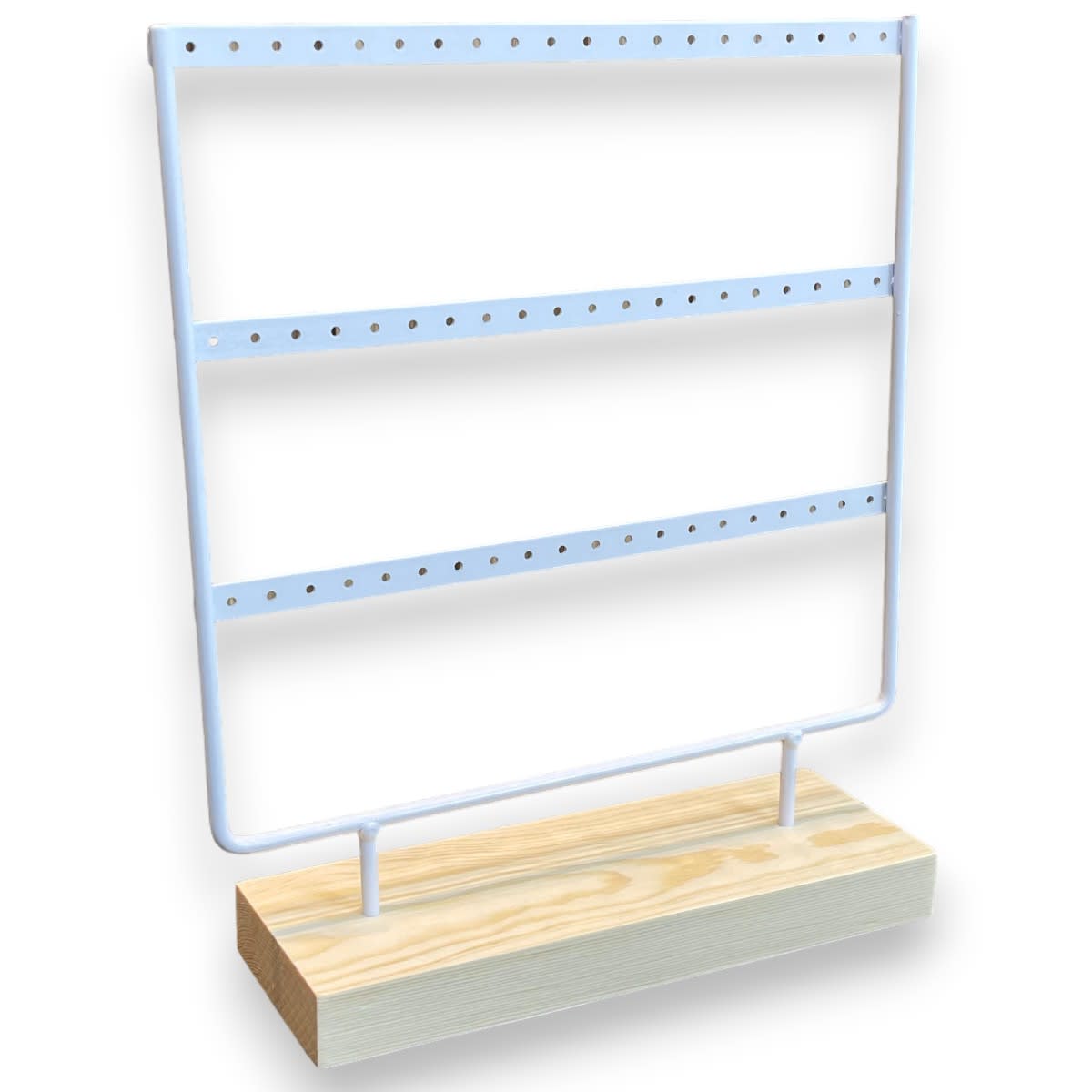 Exhibidor de aros zarcillos pendientes 30 pares metal y madera / unidad5