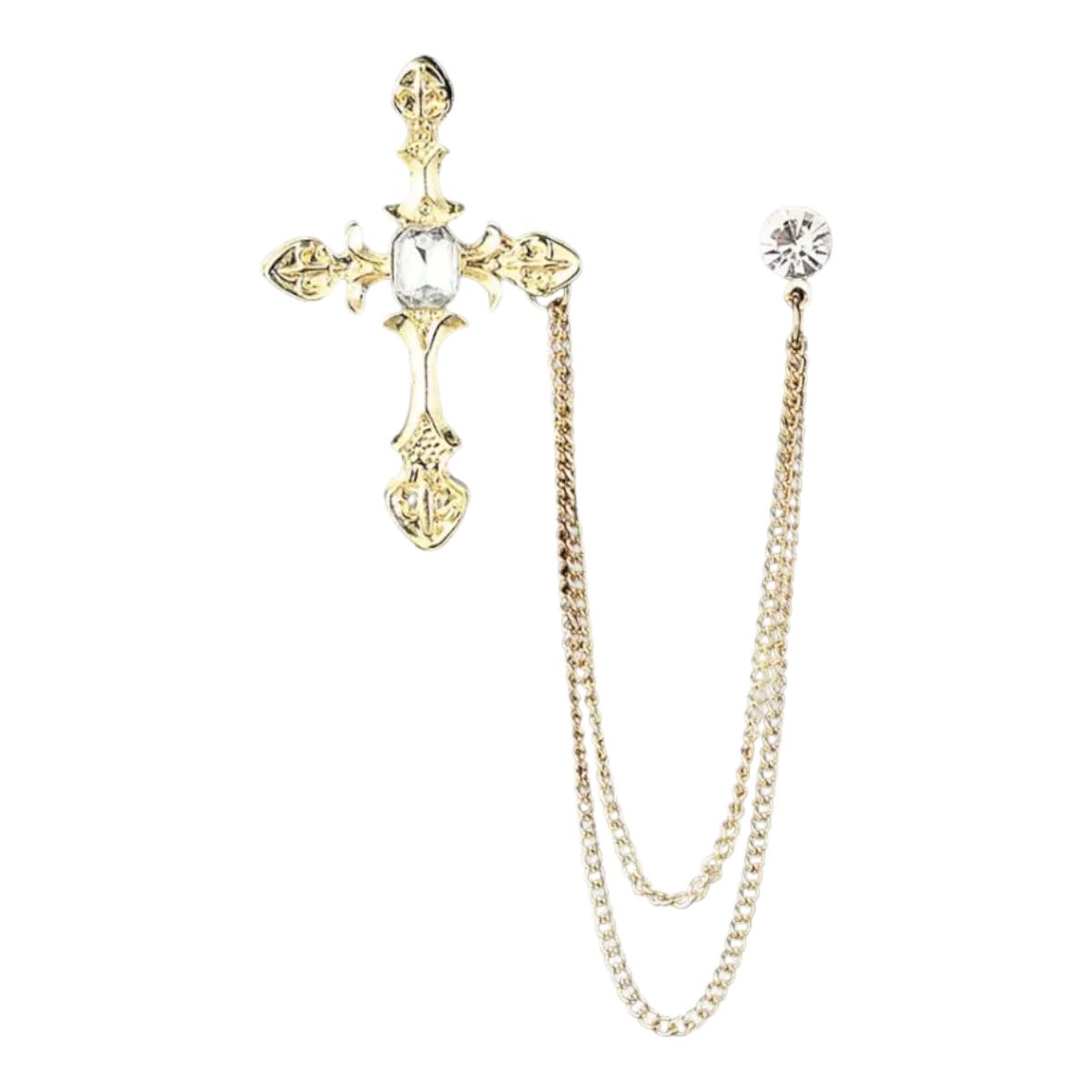 Broche prendedor cruz para traje de caballero / unidad3