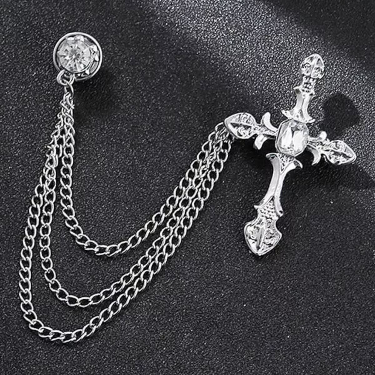 Broche prendedor cruz para traje de caballero / unidad4