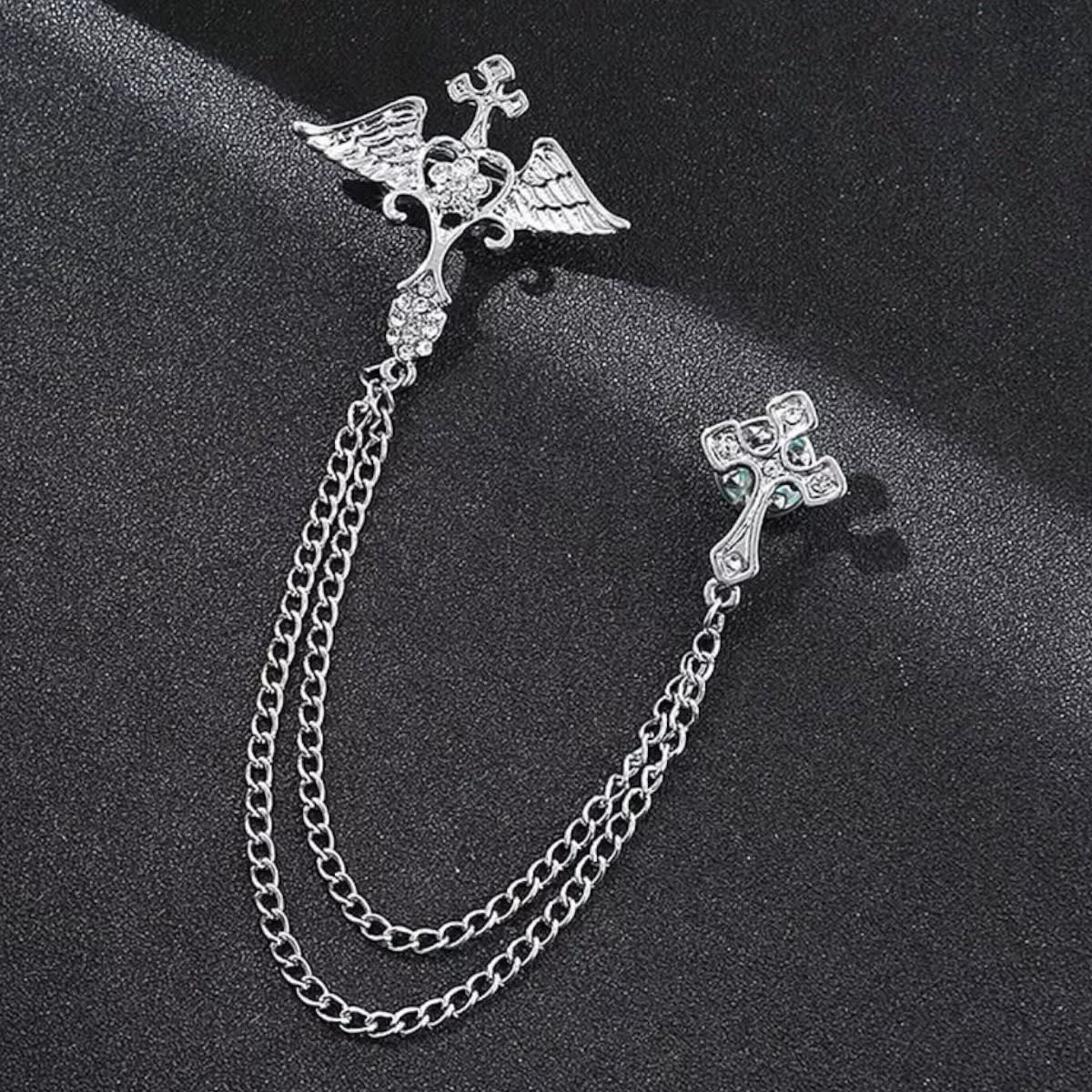 Broche prendedor corazón para traje de caballero / unidad3