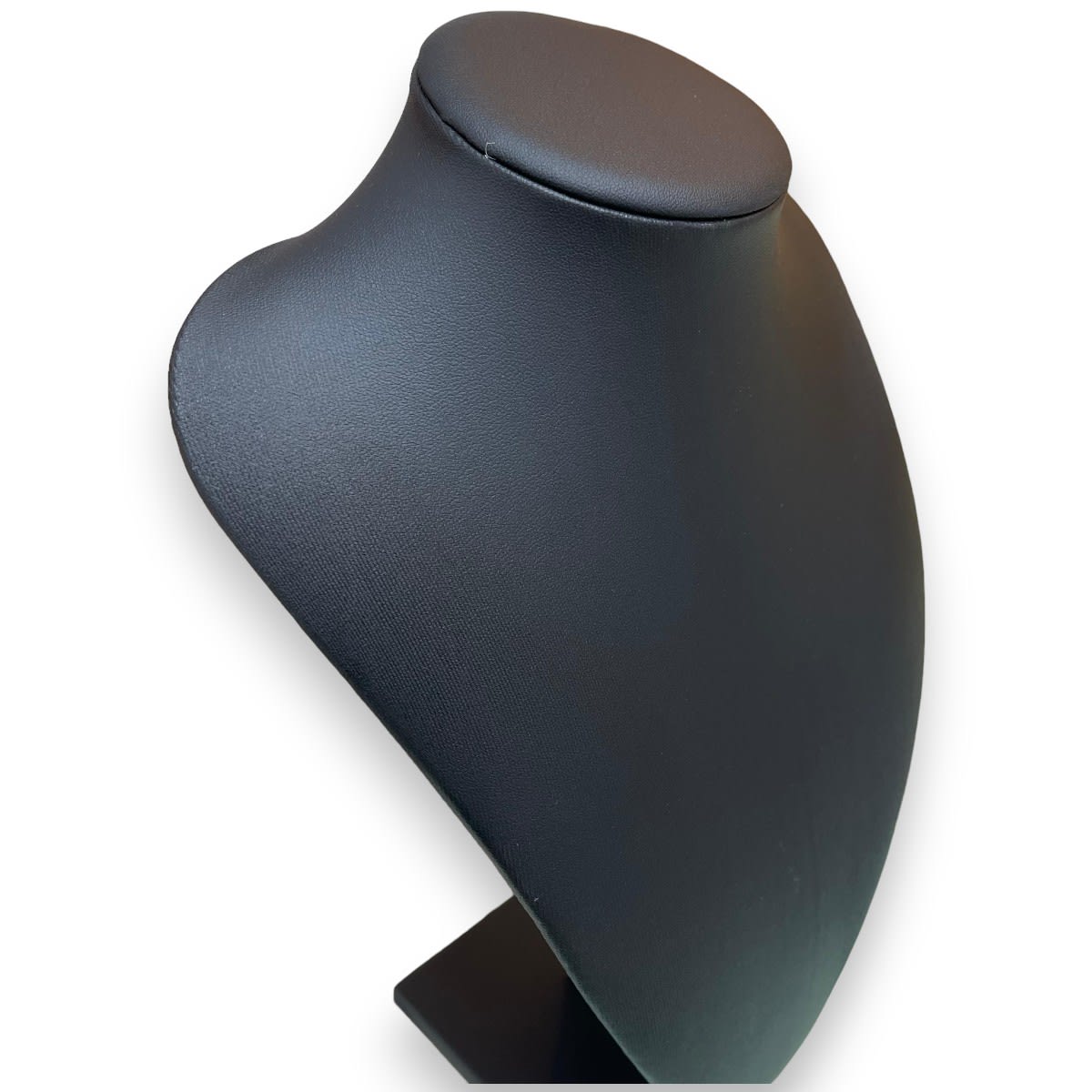 Exhibidor mostrario cuello alargado de eco cuero negro / unidad3