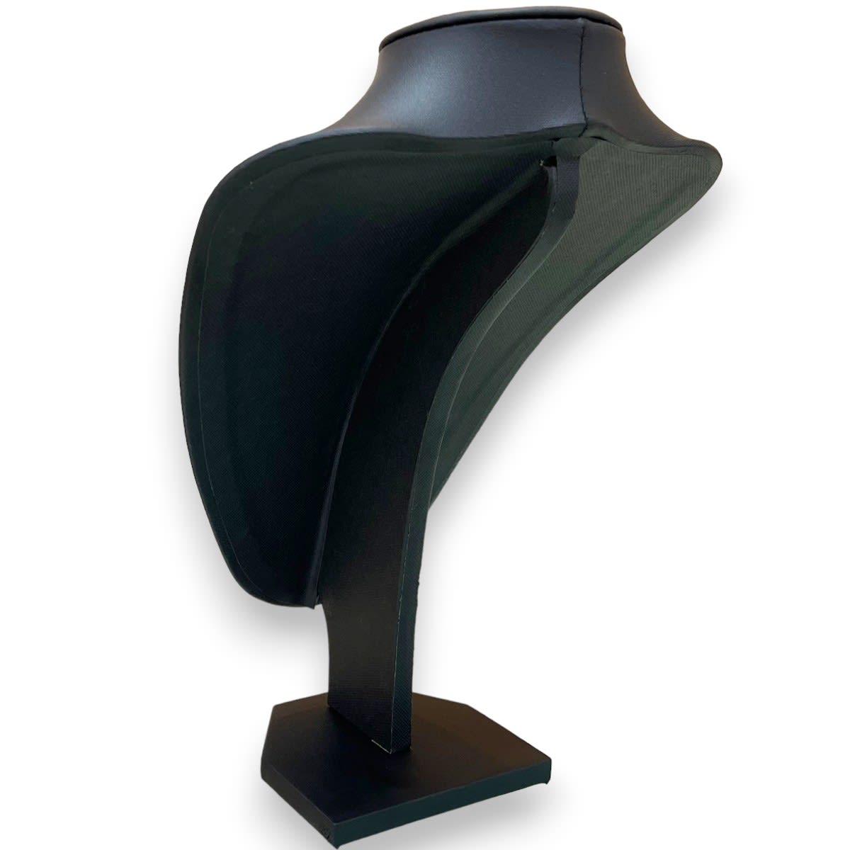 Exhibidor mostrario cuello alargado de eco cuero negro / unidad2