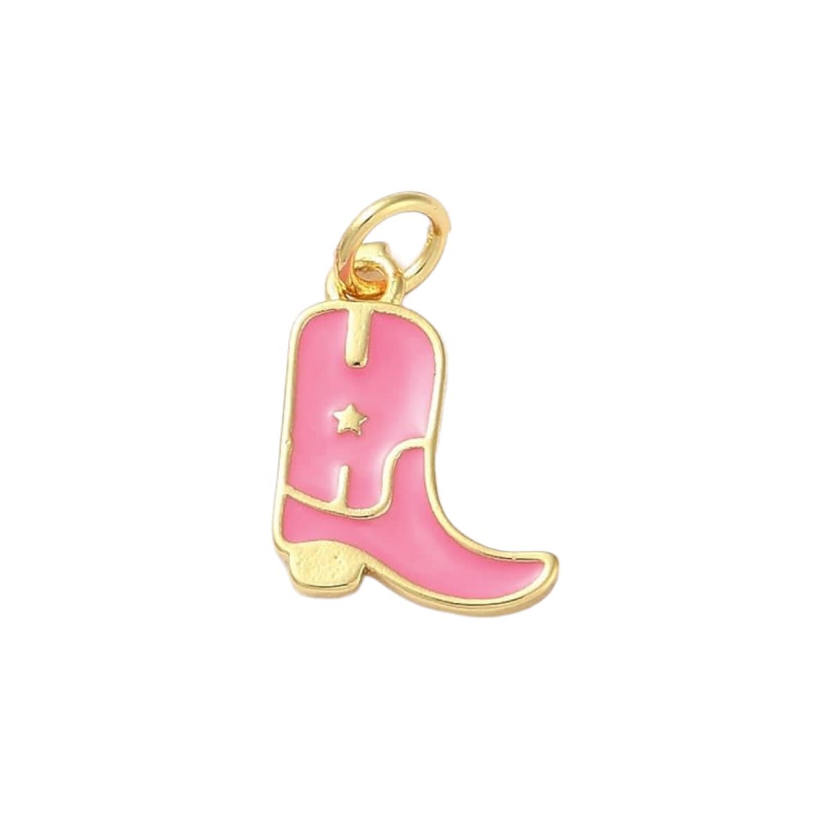 Dije esmaltado bota de vaquero vaquera cowboy / unidad6
