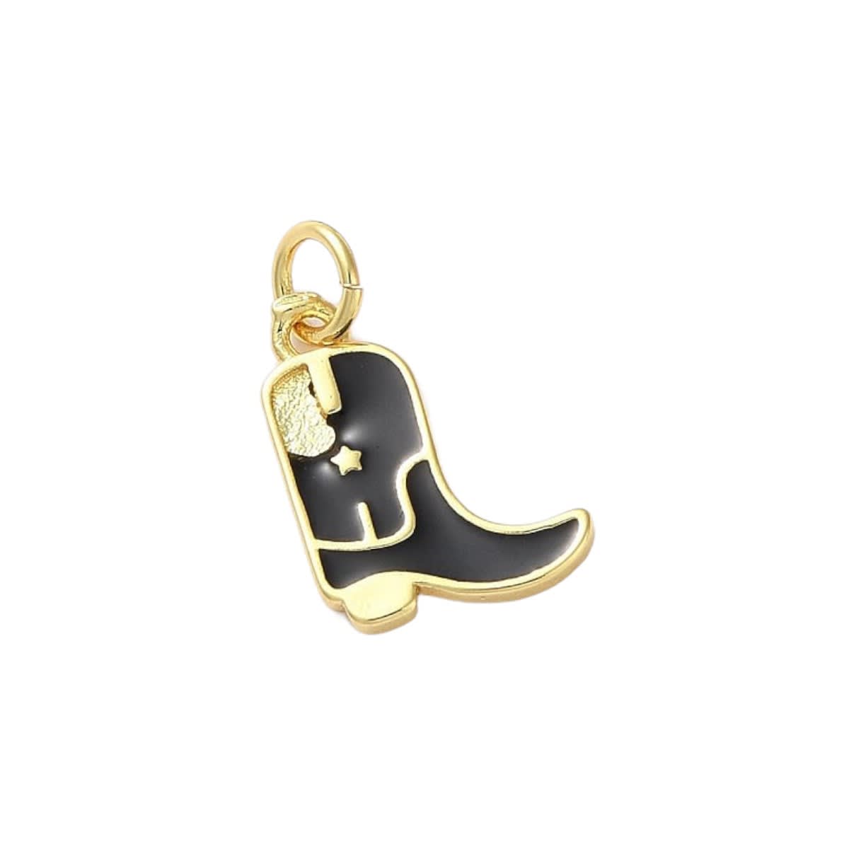 Dije esmaltado bota de vaquero vaquera cowboy / unidad5