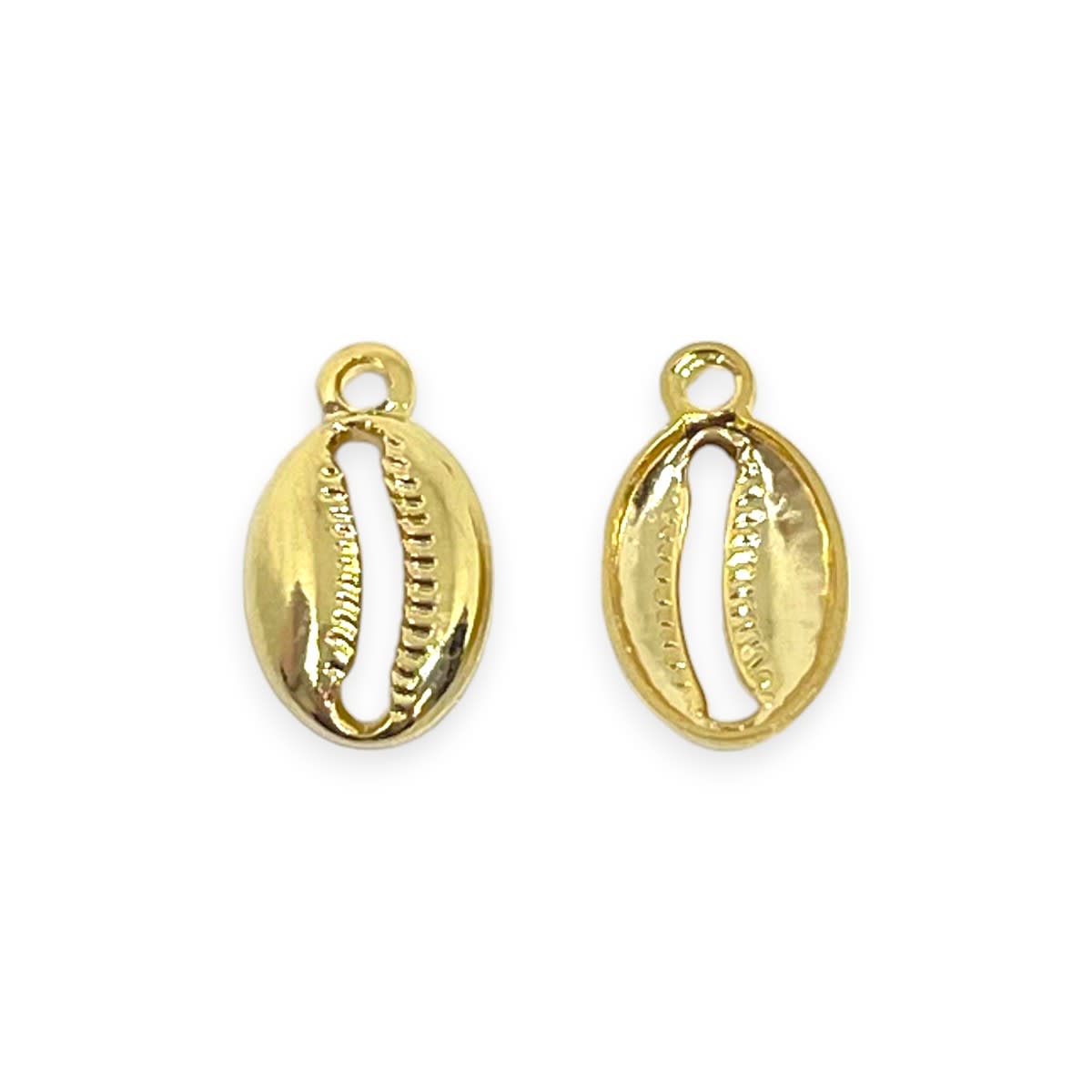 Mini dije concha de cauri 6 mm gold-filled / unidad2