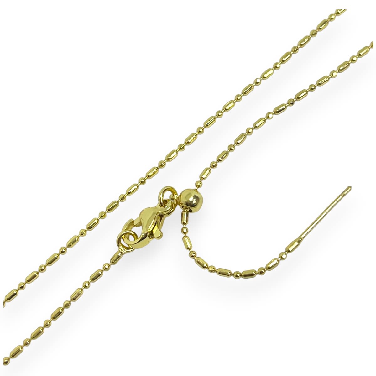 Cadena armada ajustable punto y coma baño de oro / unidad1