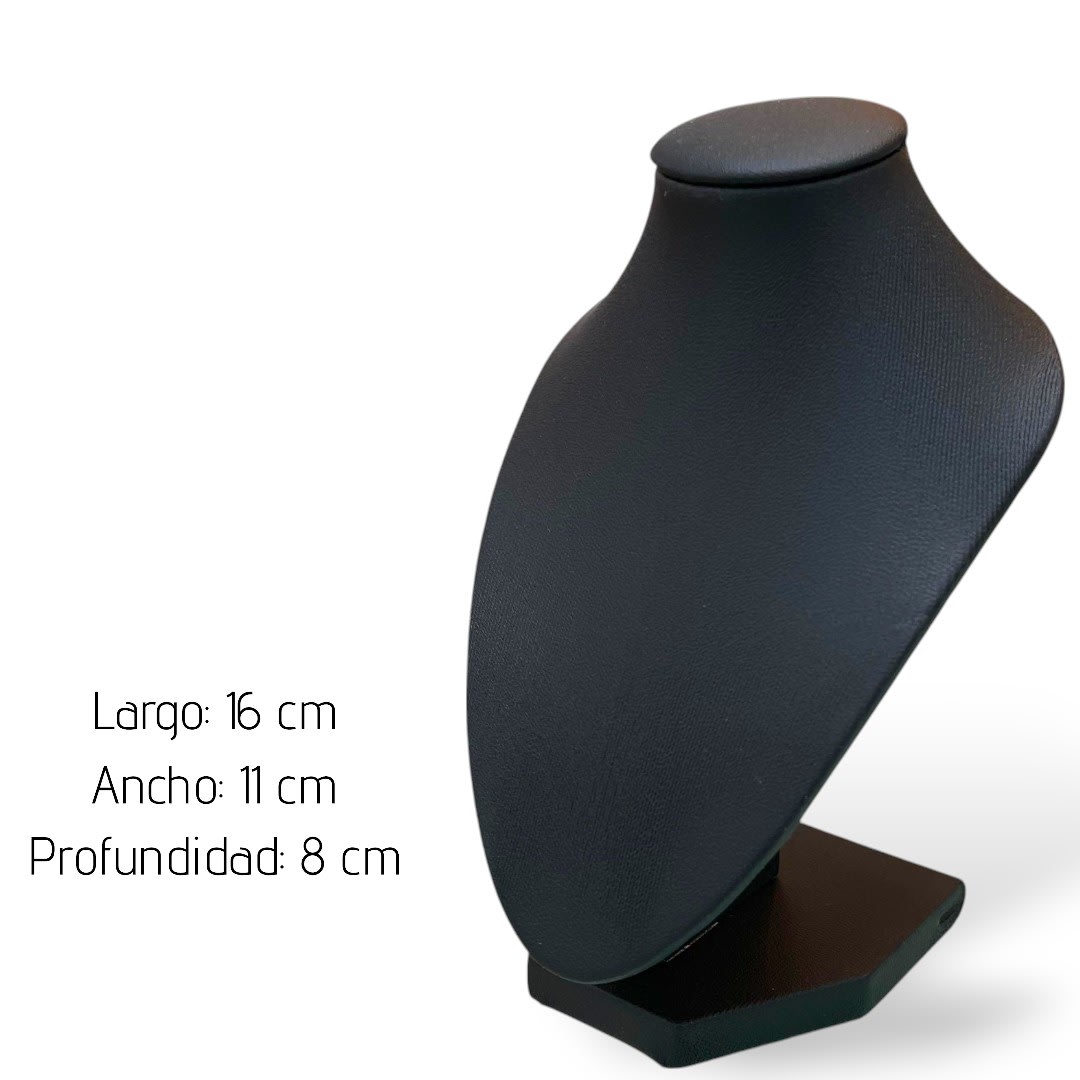 Exhibidor mostrario cuello alargado eco cuero negro chico / unidad3