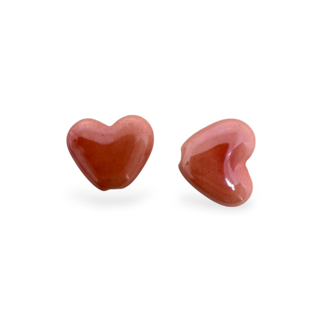 Pasador corazón 15x12 mm porcelana / unidad8