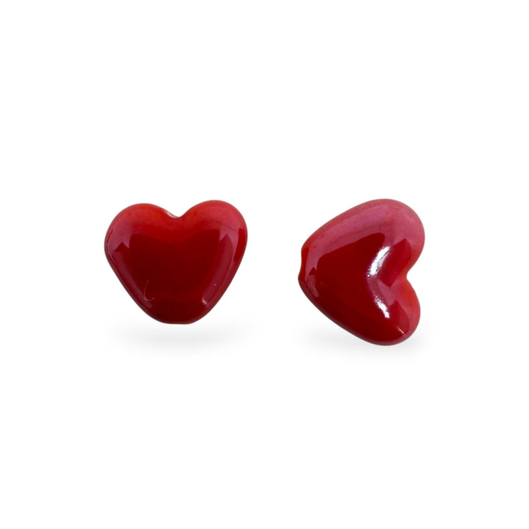 Pasador corazón 15x12 mm porcelana / unidad7