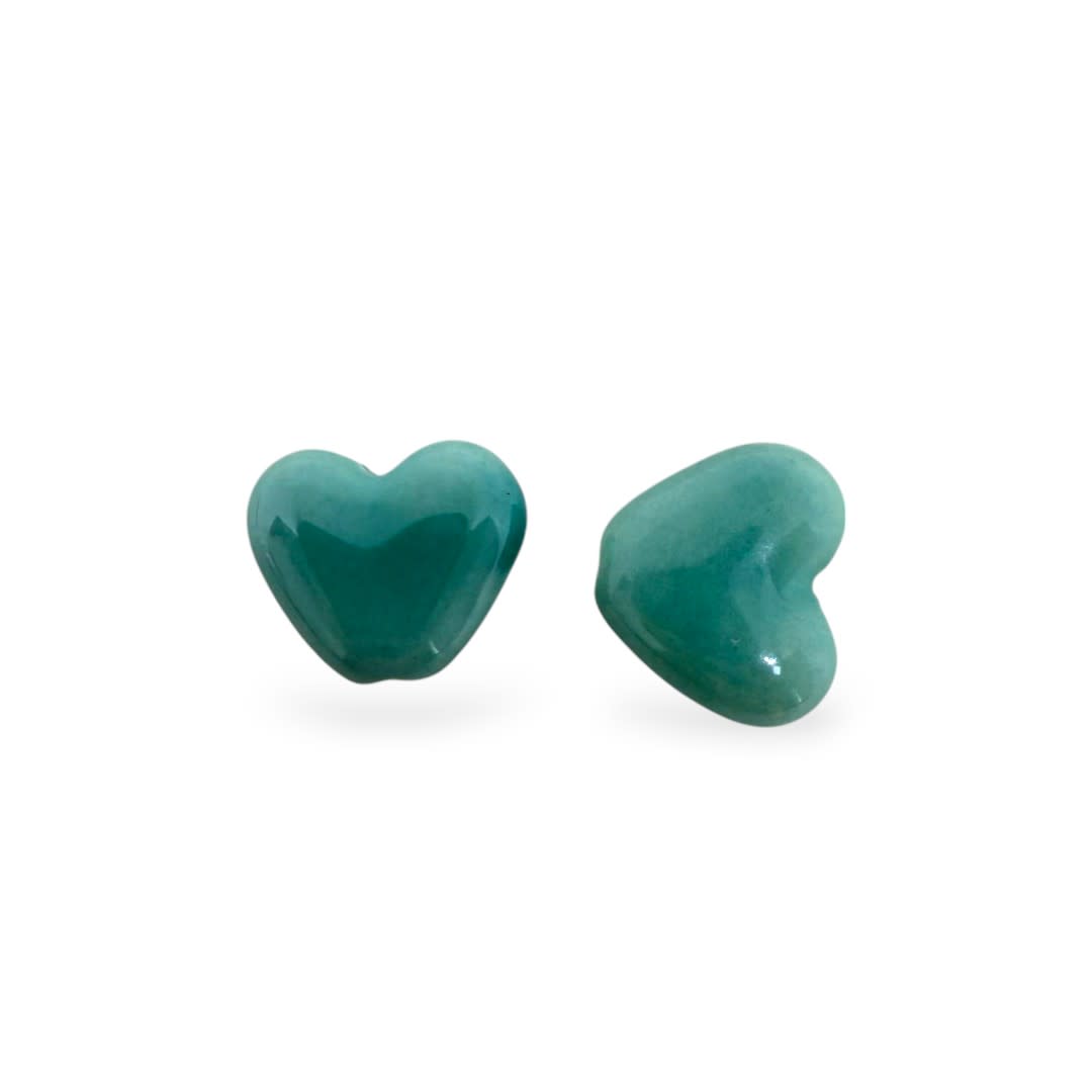 Pasador corazón 15x12 mm porcelana / unidad5