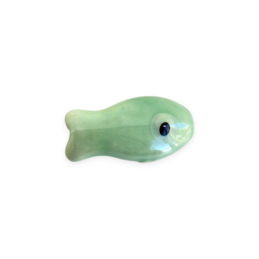 Pasador ojo turco nazar pez peces 19.5 mm porcelana / unidad8