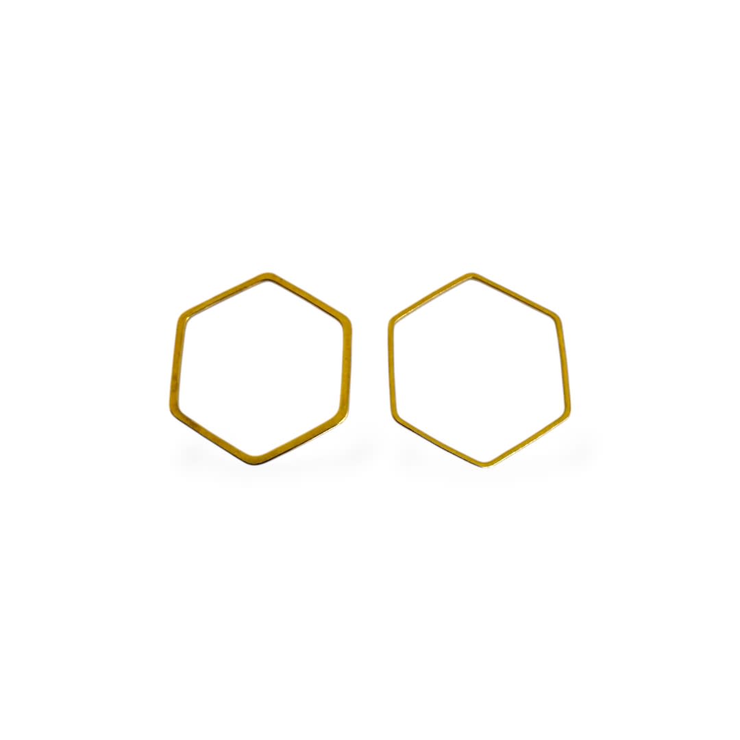 Figura cerrada óvalo hexágono gold-filled / unidad2