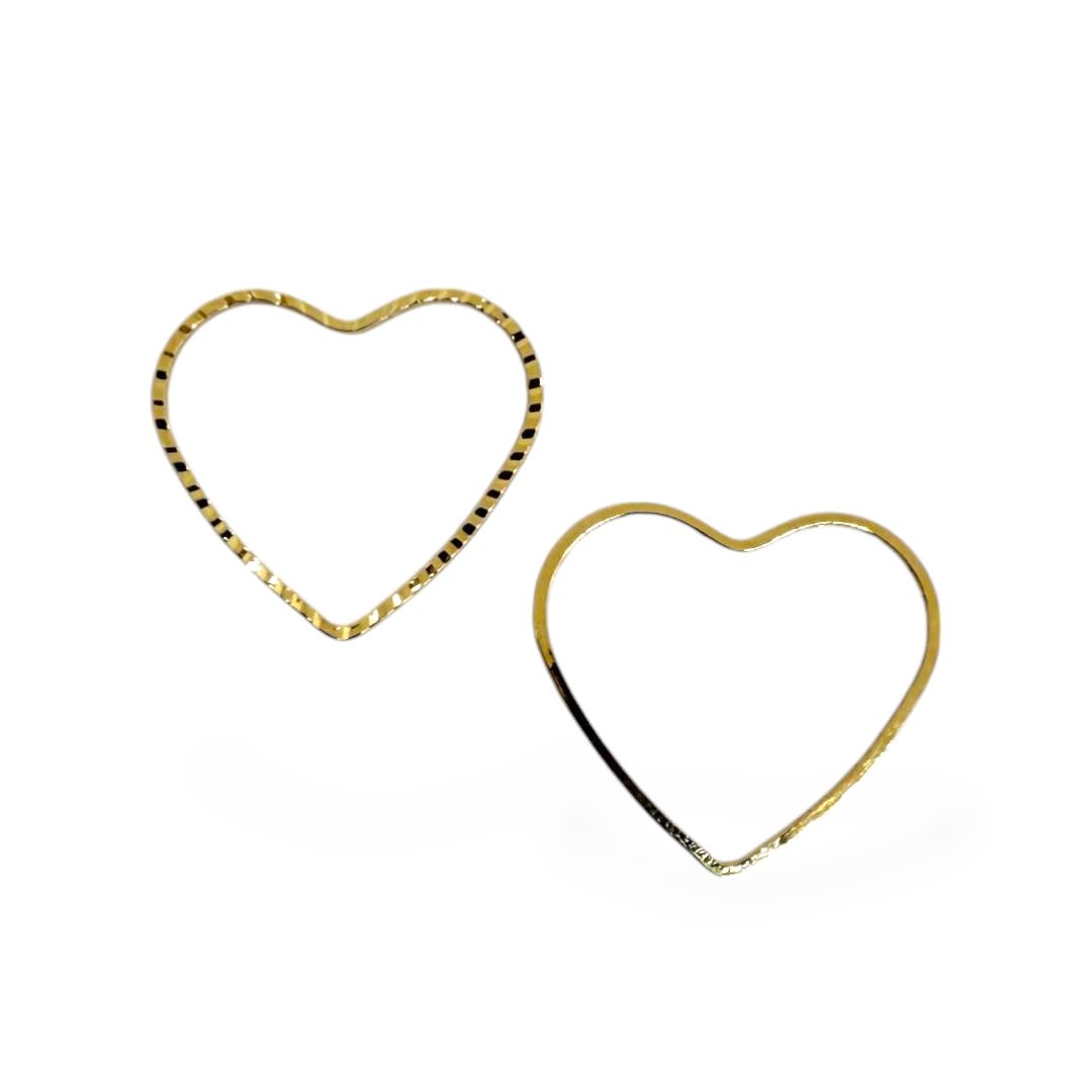 Figura cerrada corazón baño de oro 19x21 mm/ unidad1